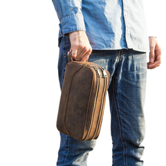 Men Luxury Large Makeup Pouch Organizer Travel Toiletry Bag