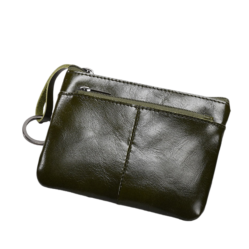 Accessories Unisex Vintage Genuine Leather Zipper Wallet