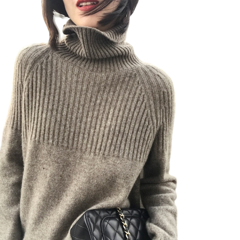 Women 100% Pure Wool Pullover Sweater