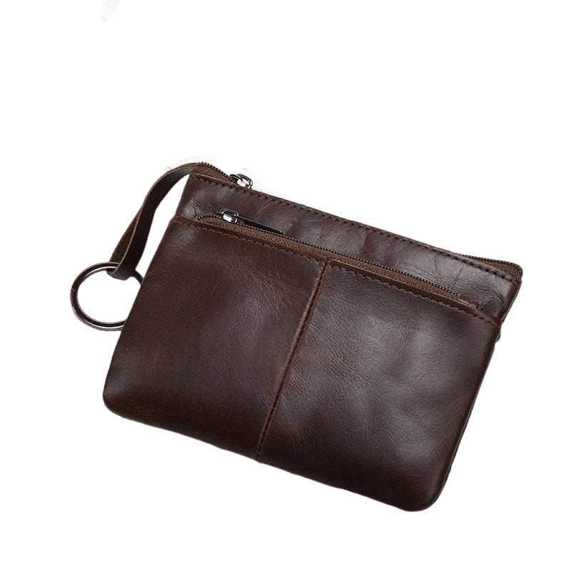 Accessories Unisex Vintage Genuine Leather Zipper Wallet