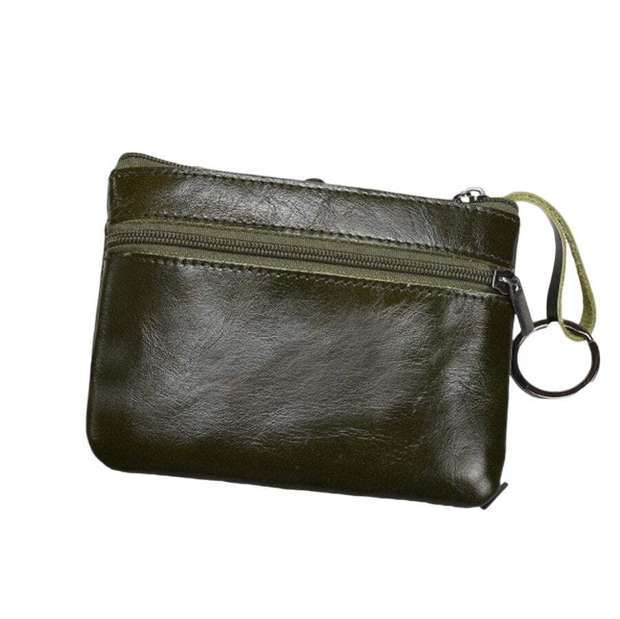 Accessories Unisex Vintage Genuine Leather Zipper Wallet