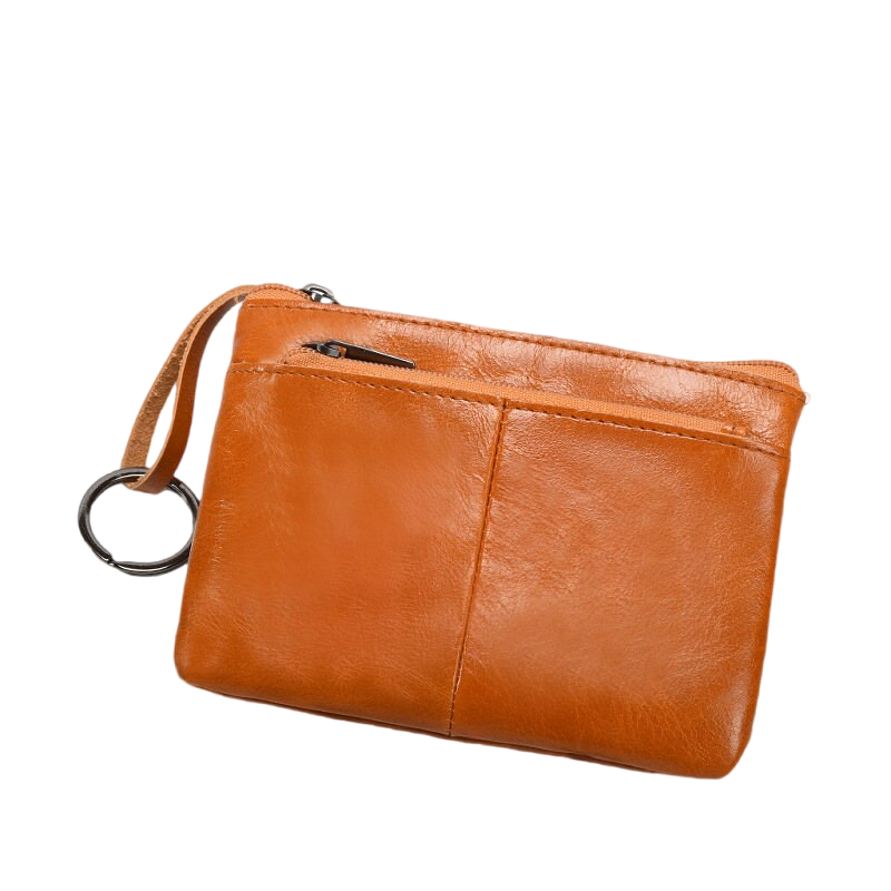 Accessories Unisex Vintage Genuine Leather Zipper Wallet