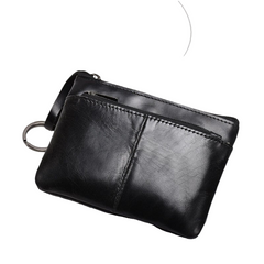 Accessories Unisex Vintage Genuine Leather Zipper Wallet