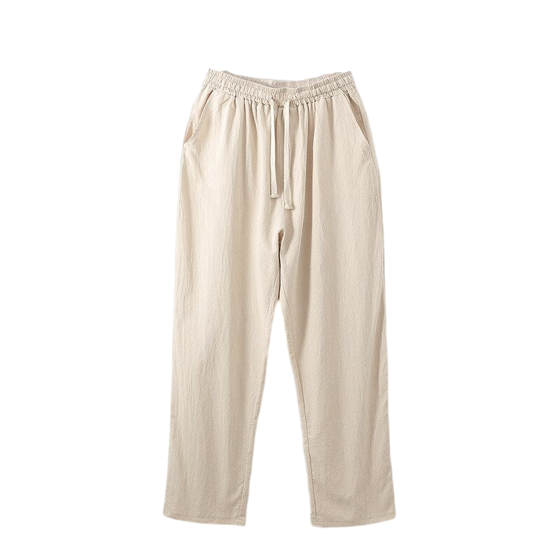 Men Cotton Wide Leg Oversized Jogger Trousers Plus Size