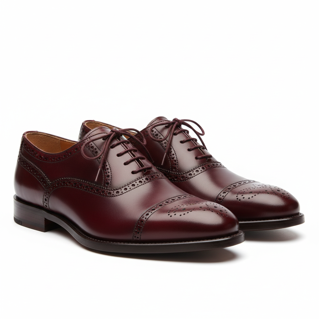 Men Genuine Calf Leather Oxford Formal Shoes