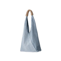 Women Casual Denim Canvas Large Tote Bag