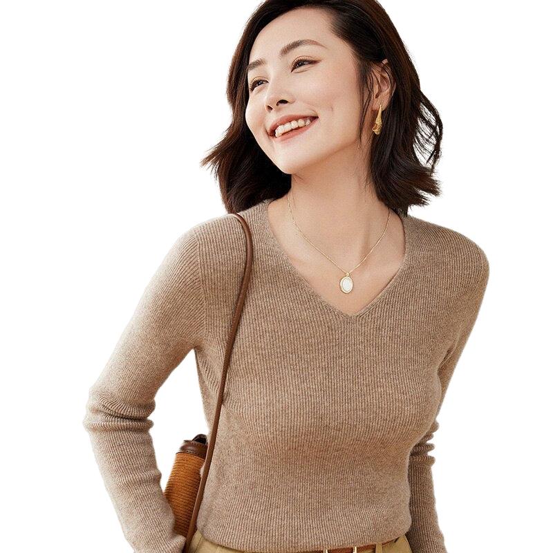 Women Casual Knitted Cashmere Sweater
