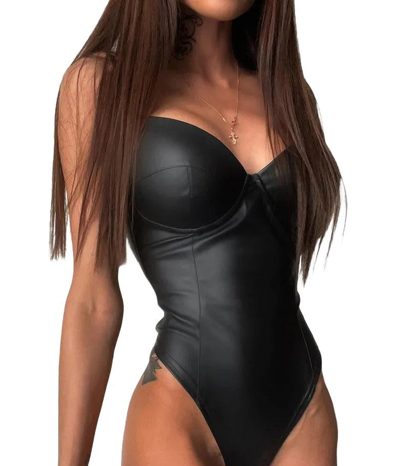 Women Sexy Strapless Bodysuit One Piece Top