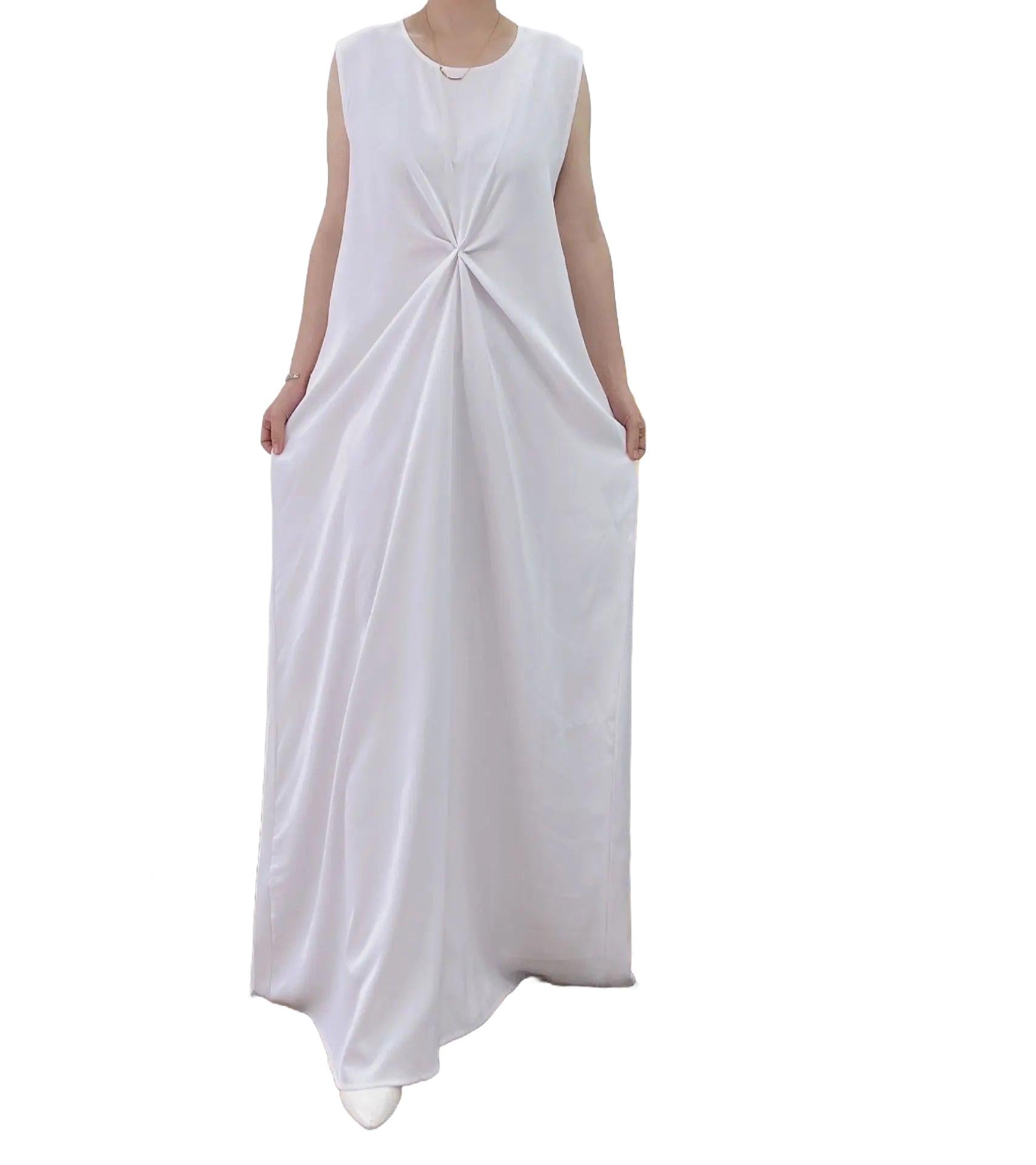 Women Abaya Arab Puff Sleeves Lace-up Jilbab Abayas